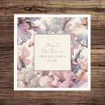 Servilleta De Papel Elegante Floral Classic Rubor Bat Mitzvah<br><div class="desc">Presentamos nuestra colección "Elegant Floral Bat Mitzvah", perfectamente diseñada para celebrar el hito de su hija con gracia y estilo. Esta colección incluye una amplia gama de artículos esenciales de Bat Mitzvah, incluyendo invitaciones, tarjetas RSVP, notas de agradecimiento y más. Cada pieza exhibe un delicado motivo floral en suaves tonos...</div>