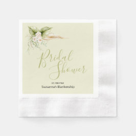 Servilleta De Papel Elegante Floral Corner Bridal Shower Template