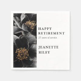 Servilleta De Papel Elegante Floral Moderno Feliz Jubilación