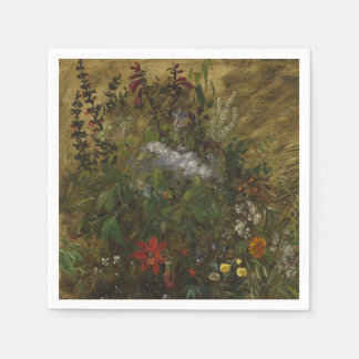 Servilleta De Papel Elegante Floral Oscura Vintage 