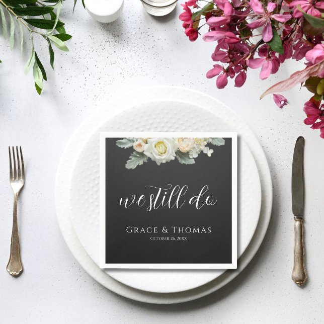 Servilleta De Papel Elegante Floral Seguimos Jurando Cocktail De Renov (Subido por el creador)