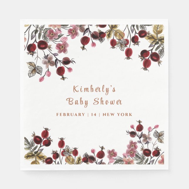 Servilleta De Papel Elegante florecimiento de flores silvestres Baby S (Anverso)