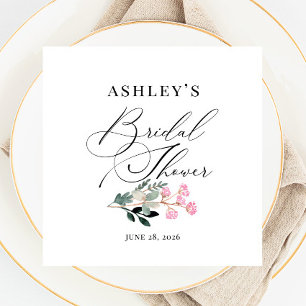 Servilleta De Papel Elegante florecimiento de flores silvestres en acu