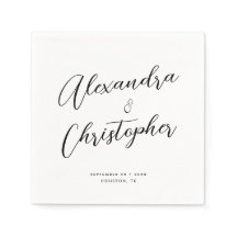 Elegante Flourish Caligraphy Names Boda
