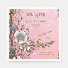 Servilleta De Papel Elegante fondo de Boda de espuma rosa