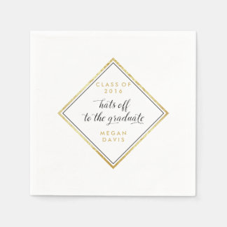 Servilleta De Papel Elegante Forma de Diamante Graduación Napkin