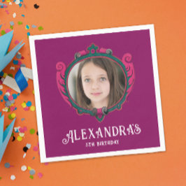 Servilleta De Papel Elegante foto de Escudo Real Princesa Púrpura Y Ro