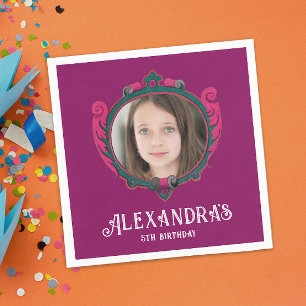 Servilleta De Papel Elegante foto de Escudo Real Princesa Púrpura Y Ro