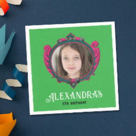 Servilleta De Papel Elegante foto del Emblema de la Princesa Verde Rea