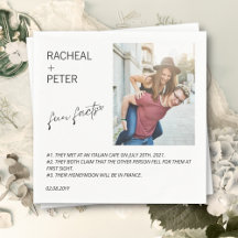 Elegante Foto Simple Script Fun Facts Boda