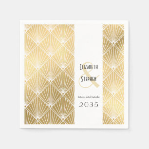 Servilleta De Papel Elegante Gatsby Art Deco Años 20 Boda de Oro  