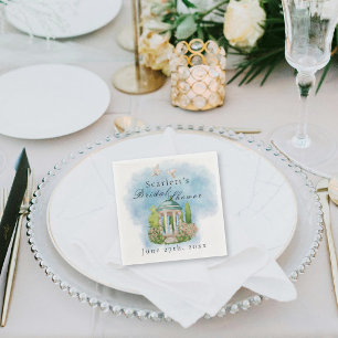 Servilleta De Papel Elegante Gazebo palomas flores Bridal Shower