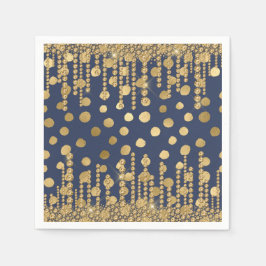 Servilleta De Papel Elegante Glam de Bonito azul dorado