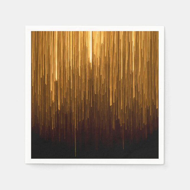 Servilleta de papel elegante Gold Starburst (Anverso)