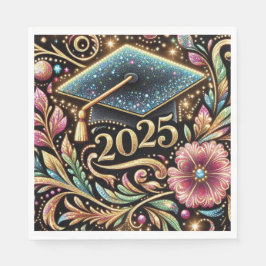Servilleta De Papel Elegante Graduación 2025 Diseño 2