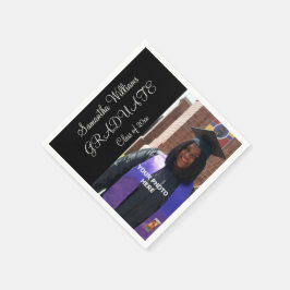 Servilleta De Papel Elegante graduación fotográfica de mujer