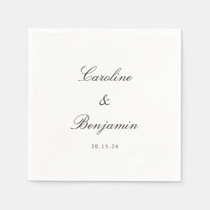 Servilleta De Papel Elegante guión clásico Elegante Wedding Nombre per