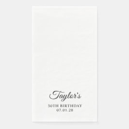 Servilleta De Papel Elegante guión de cumpleaños número 50
