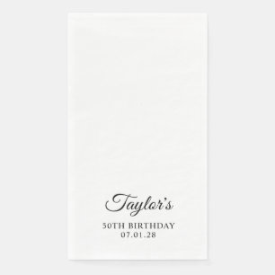Servilleta De Papel Elegante guión de cumpleaños número 50