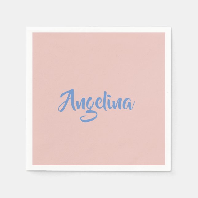 Servilleta De Papel Elegante guión de escritura a mano único de moda (Anverso)