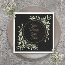 Elegante guion de oro negro Aquarela Verde