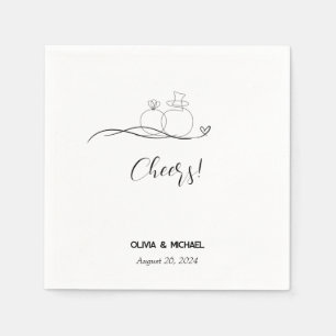 Servilleta De Papel Elegante guión moderno de animaciones minimalista