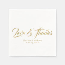 Elegante guión personalizado de oro Amor y Gracias