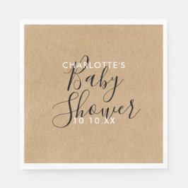 Servilleta De Papel Elegante guión ruso neutro de Baby Shower