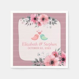 Servilleta De Papel Elegante Hermoso Agua Floral Wedding Ducha