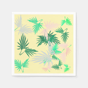 Servilleta de papel elegante hoja de palma verde p