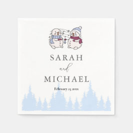 Servilleta De Papel Elegante invierno Wonderland Snowflakes