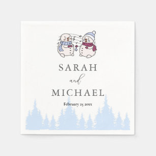 Servilleta De Papel Elegante invierno Wonderland Snowflakes