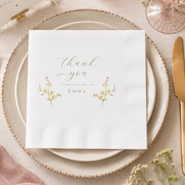 Servilleta De Papel Elegante jardín boho flores silvestres Desayuno de