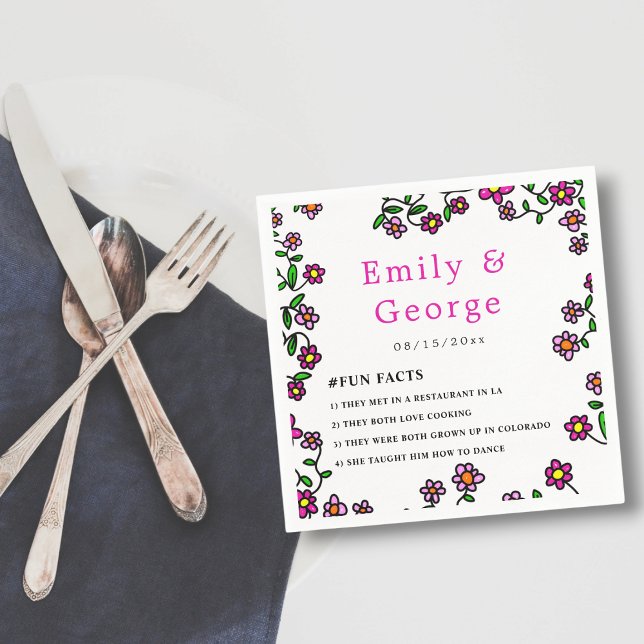 Servilleta De Papel Elegante Jardín Botánico Flores Boda Floral (Subido por el creador)