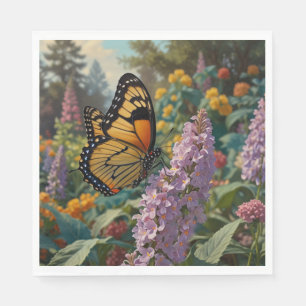Servilleta De Papel Elegante jardín de flores silvestres pastel con ma