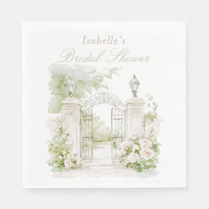 Servilleta De Papel Elegante jardín de novias Chateau Pastel francés