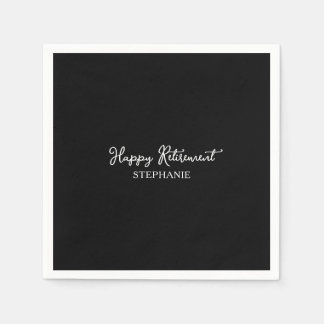 Servilleta De Papel Elegante Jubilación en Blanco y Negro