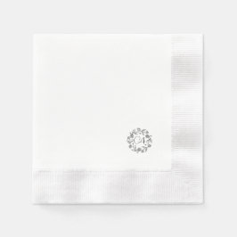 Servilleta De Papel Elegante jubilación moderna flor negra