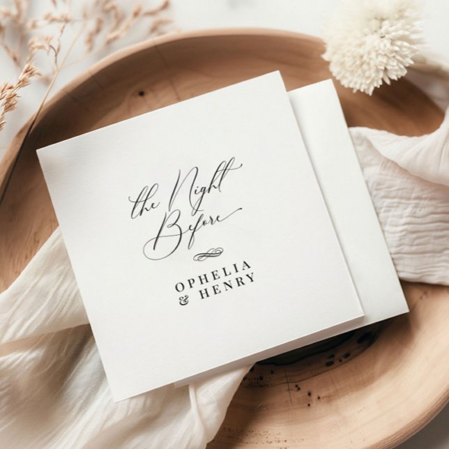 Servilleta De Papel Elegante La Noche Antes Del Ensayo De Boda (Subido por el creador)