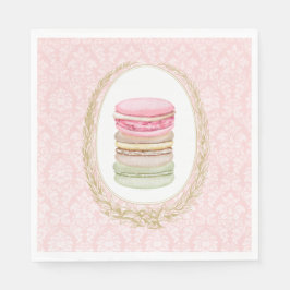 Servilleta De Papel Elegante Laurel Wreath con Macarons Pastel