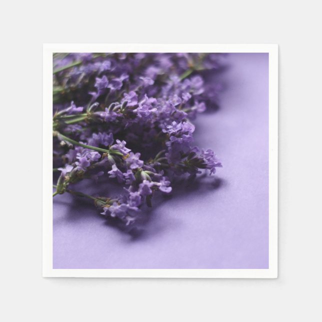 Servilleta de papel elegante lavanda (Anverso)