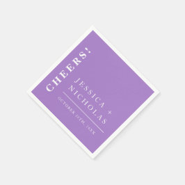 Servilleta De Papel Elegante Lavanda Minimal Boda moderno