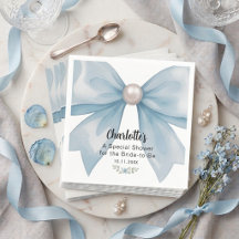 Elegante lazo acuarela azul claro personalizado
