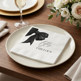 Servilleta De Papel Elegante lazo negro cincuenta y fabuloso