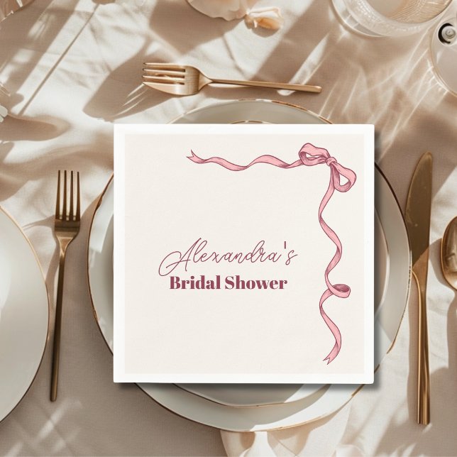 Servilleta De Papel Elegante Lluvia de Bebe Rosa Nupcial (Subido por el creador)