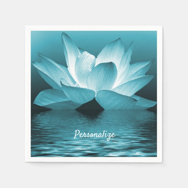 Servilleta De Papel Elegante Lotus Flower Ocean Zen Yoga personalizado (Anverso)