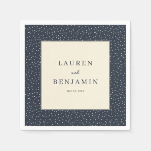 Servilleta De Papel Elegante lunares navy