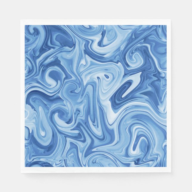 Servilleta De Papel Elegante Marbelized Paint Art Holiday Hanukkah (Anverso)