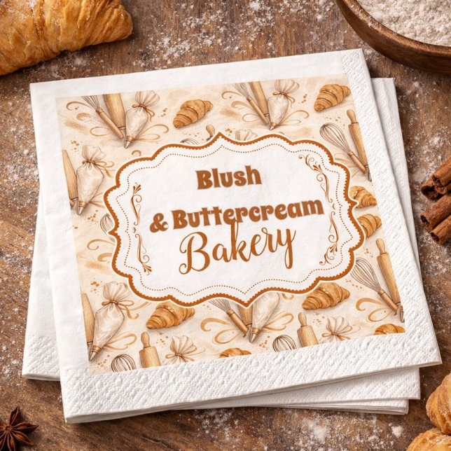 Servilleta De Papel Elegante marca de panadería pastel (Subido por el creador)