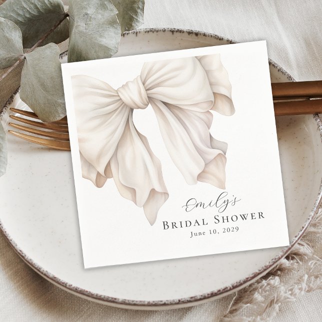 Servilleta De Papel Elegante marfil blanco en ducha de novia rosa (Subido por el creador)